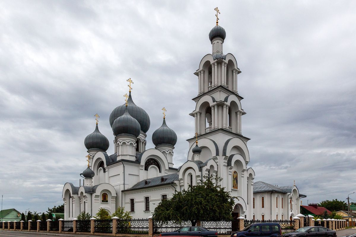 Церковь Петра и Павла, Берёза (Берёзовский район, Беларусь, Брестская область). общий вид в ландшафте