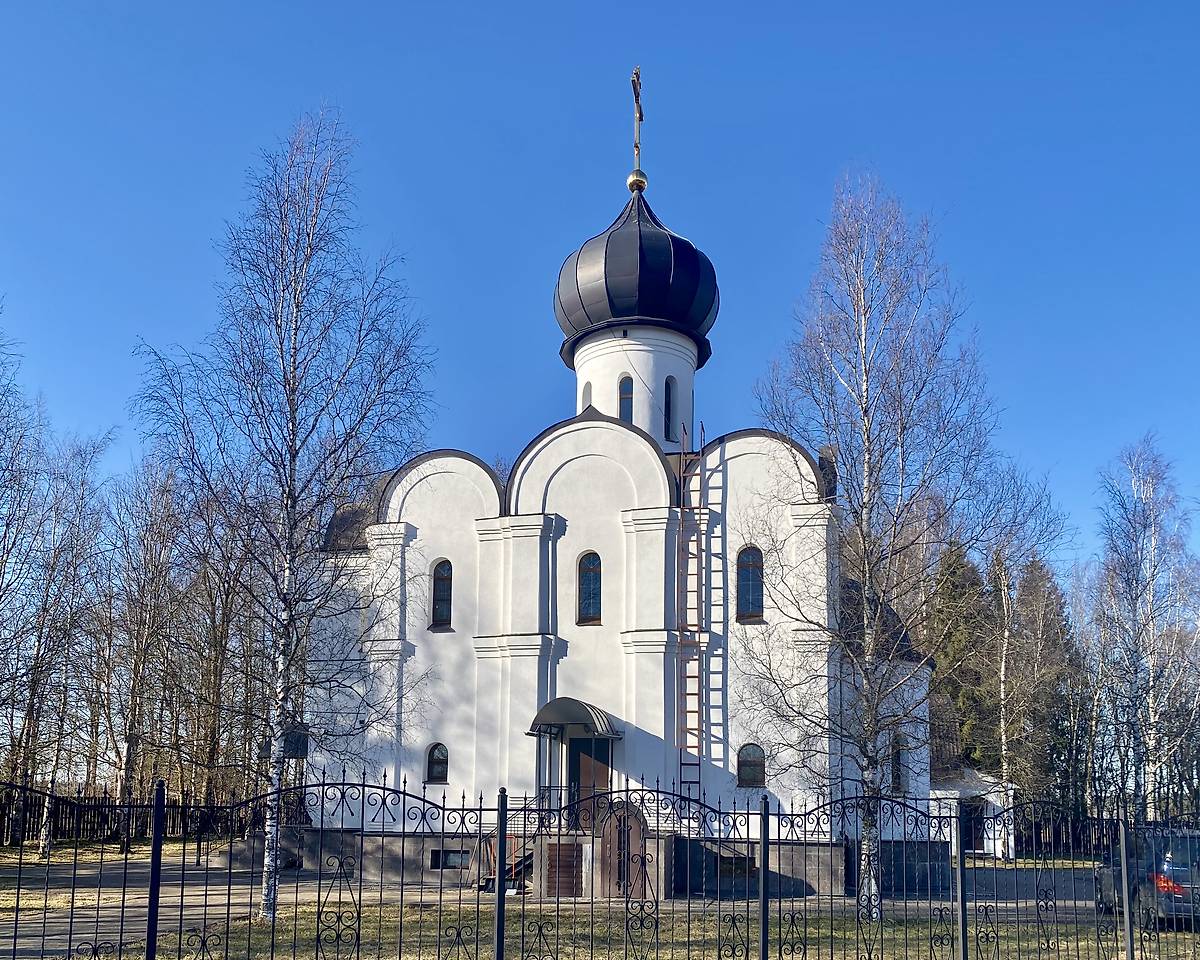 Южный фасад, фасады. Церковь Ксении Петербургской, Жабино (Гатчинский район, Ленинградская область)