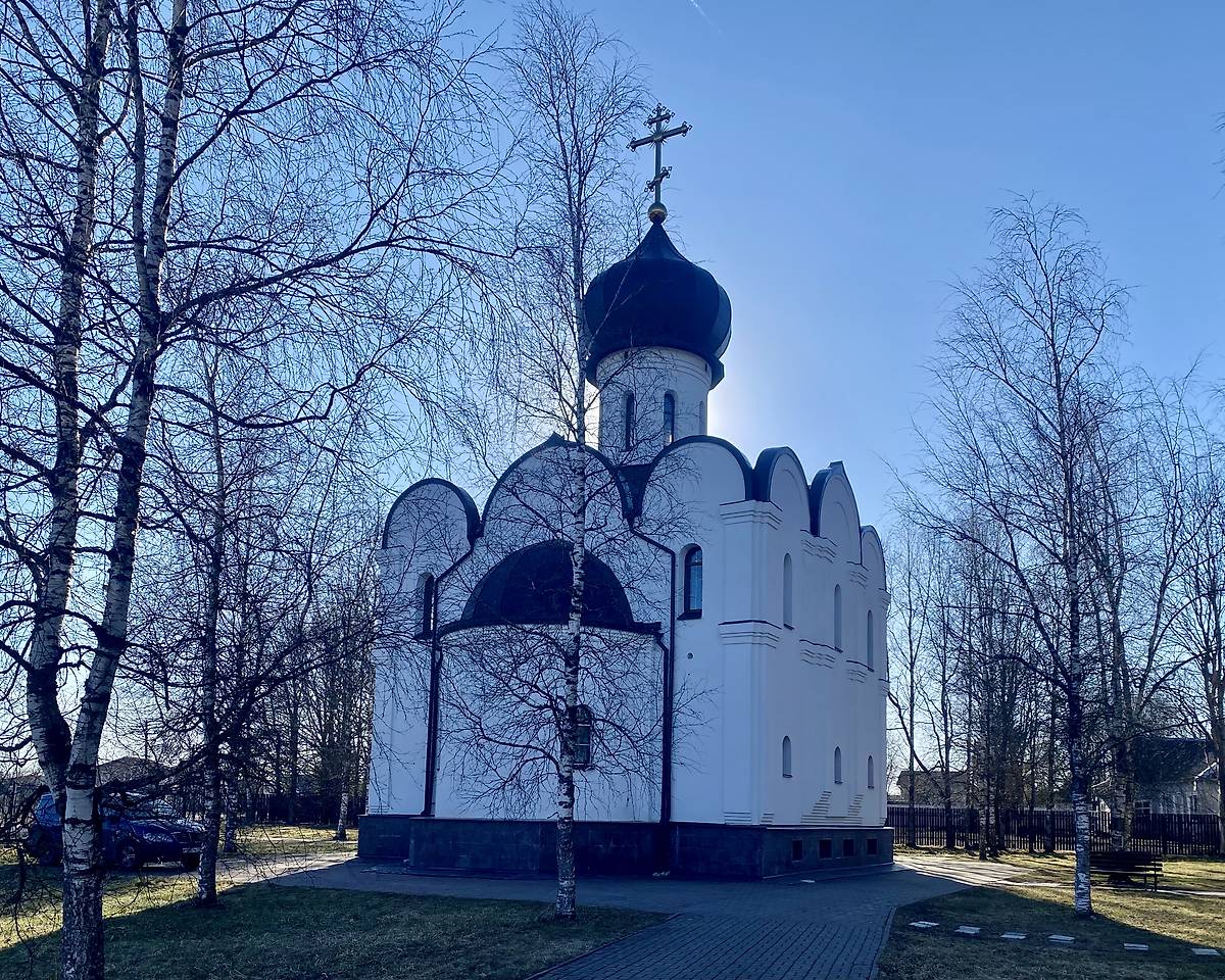 Восточный фасад, фасады. Церковь Ксении Петербургской, Жабино (Гатчинский район, Ленинградская область)
