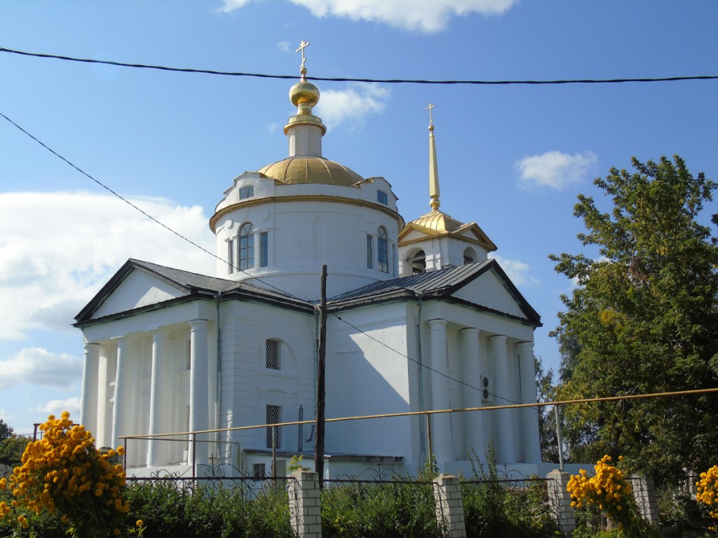 Церковь Николая Чудотворца, Елизарьево (Дивеевский район, Нижегородская область). общий вид в ландшафте