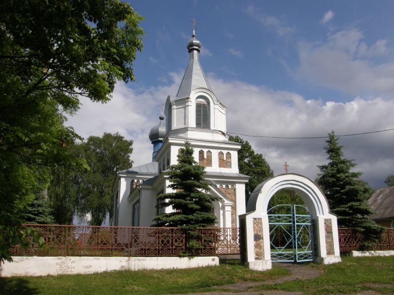 Церковь Александра Невского, Слобода (Мядельский район, Беларусь, Минская область). общий вид в ландшафте