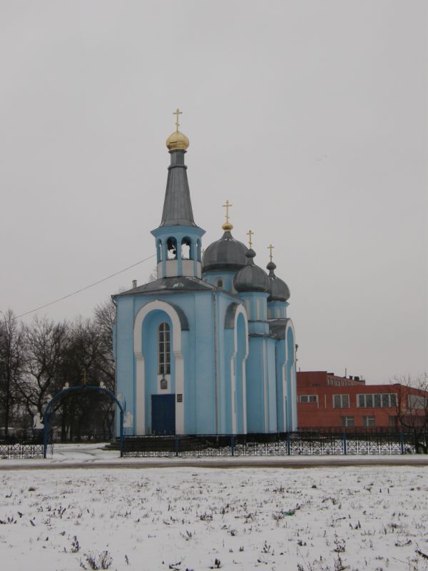 Церковь Успения Пресвятой Богородицы, Красное (Гомельский район, Беларусь, Гомельская область). общий вид в ландшафте