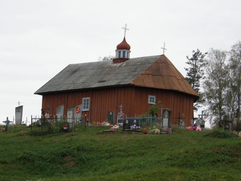 Церковь Георгия Победоносца, Коссово (Ивацевичский район, Беларусь, Брестская область). общий вид в ландшафте