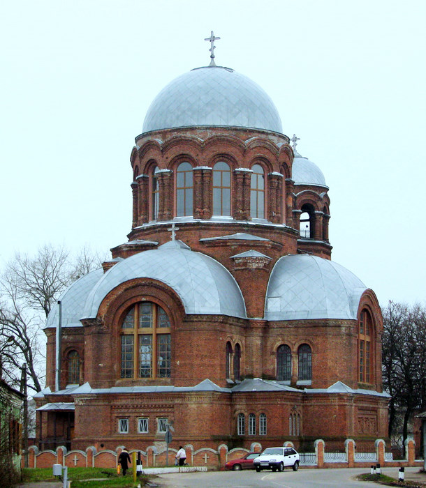 Ахтырка. Церковь Георгия Победоносца. общий вид в ландшафте