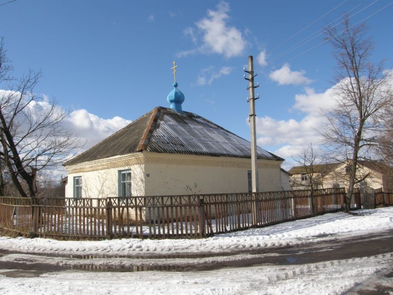 Комарин. Церковь Вознесения Господня (старая). общий вид в ландшафте
