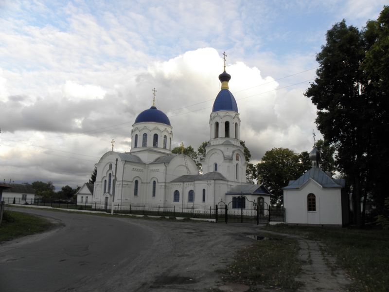Петриков. Церковь Николая Чудотворца. общий вид в ландшафте