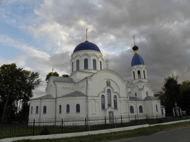 Петриков. Церковь Николая Чудотворца. общий вид в ландшафте