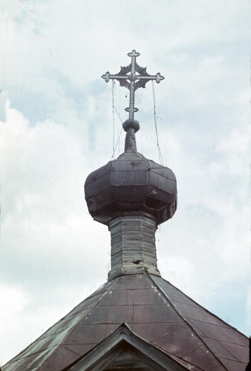 Пестово. Церковь Сергия Радонежского. архитектурные детали, Вид на главу храма с колокольни