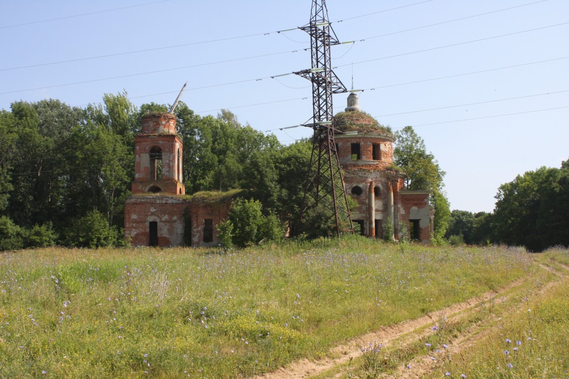 Церковь Покрова Пресвятой Богородицы, Болотское (Одоевский район, Тульская область). общий вид в ландшафте