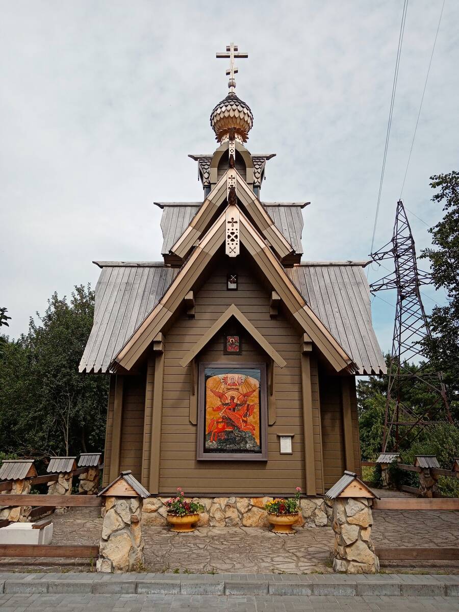 Михаила Архангела, храм-часовня, Дунино (Одинцовский городской округ и ЗАТО Власиха, Краснознаменск, Московская область). фасады, Вид с востока