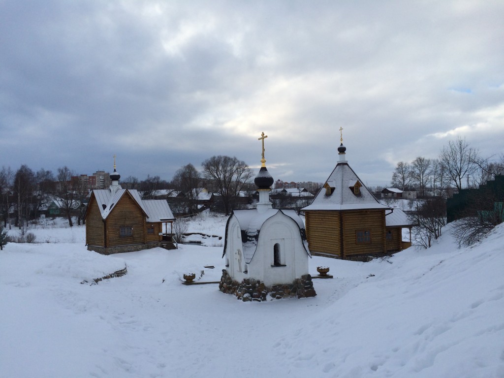 Часовня Тихвинской иконы Божией Матери, Приволжск (Приволжский район, Ивановская область). общий вид в ландшафте