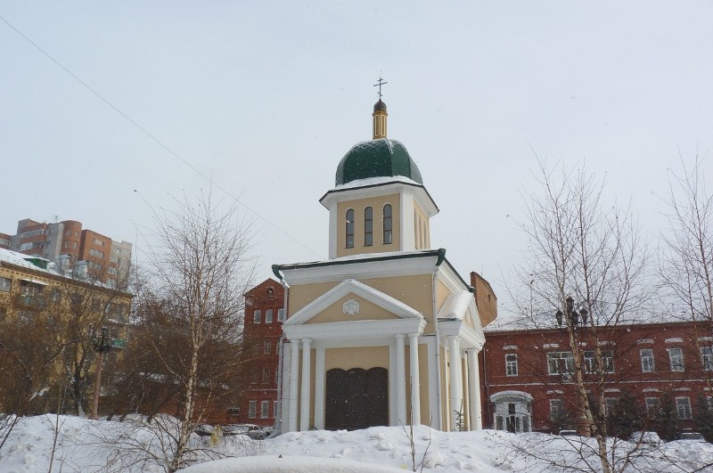 Часовня Димитрия Солунского, Красноярск (Красноярск, город, Красноярский край). общий вид в ландшафте