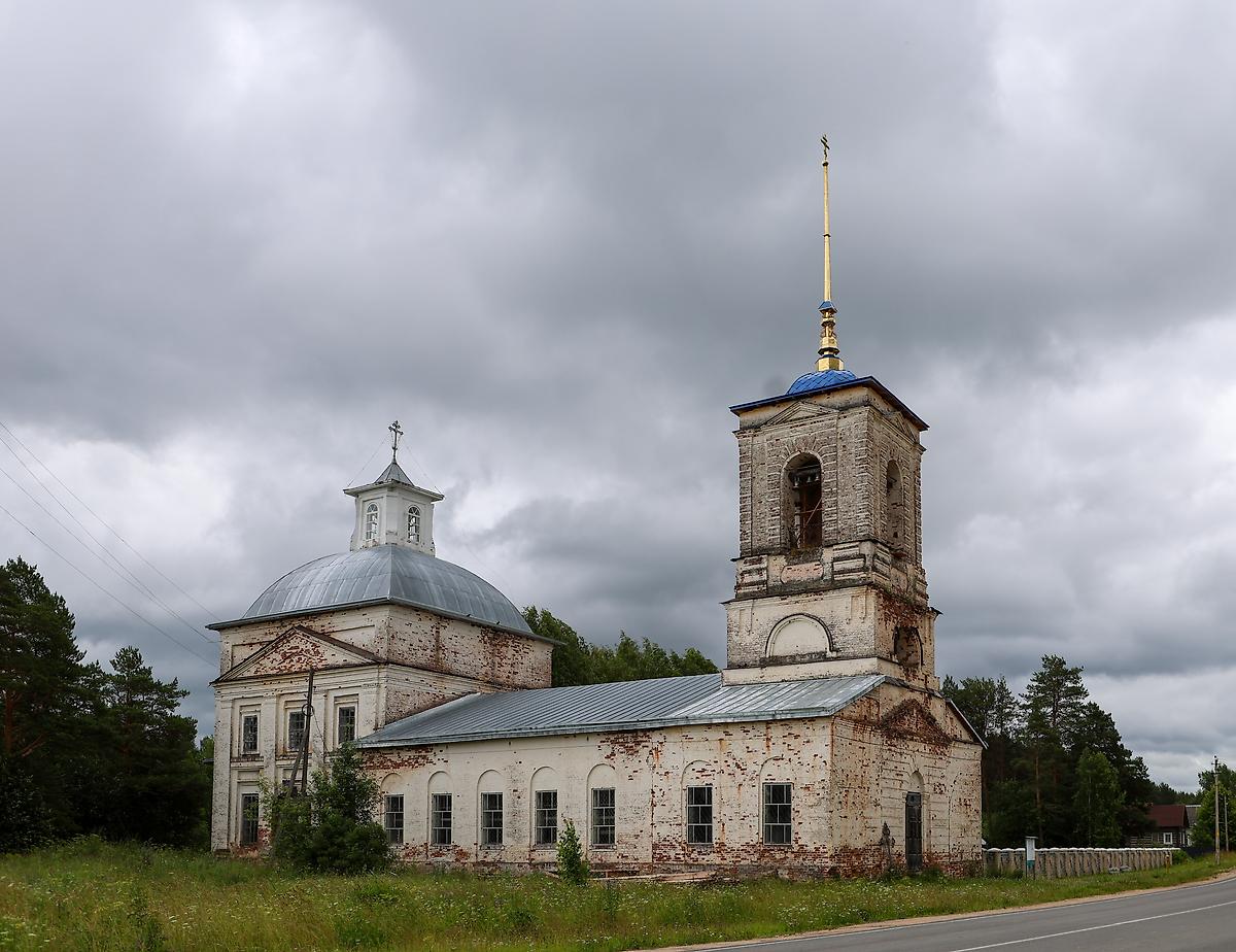 фасады. Церковь Воскресения Христова, Сметанино (Верховажский район, Вологодская область)
