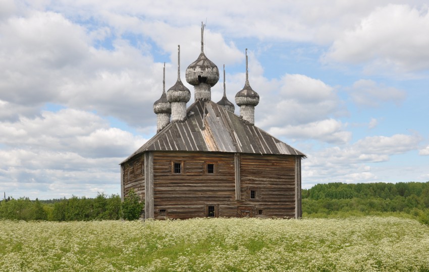 Ижма. Церковь Спаса Преображения. фасады, Вид с юга