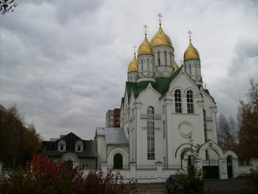 Рязань. Церковь Александра Невского в Дашково-Песочне. общий вид в ландшафте, Вид  со  стороны  памятника  Скобелеву.