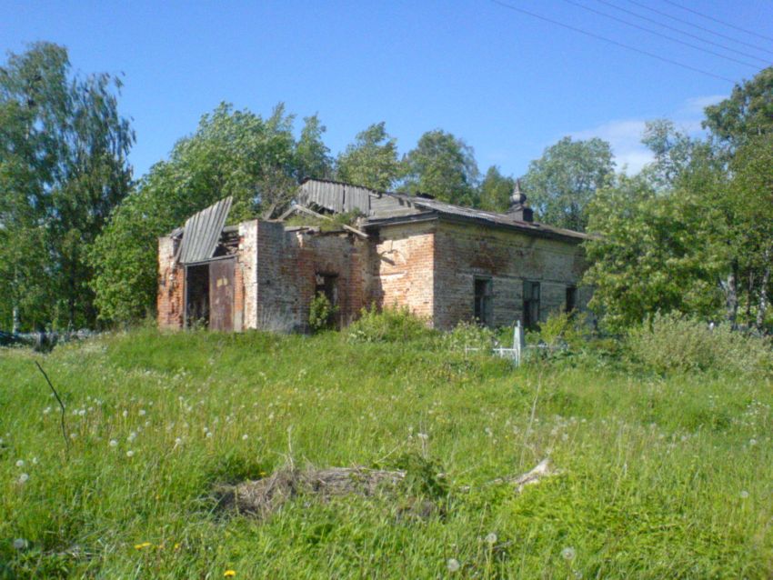 Лоптуново. Церковь Николая Чудотворца. общий вид в ландшафте, храм Николая Чудотворца