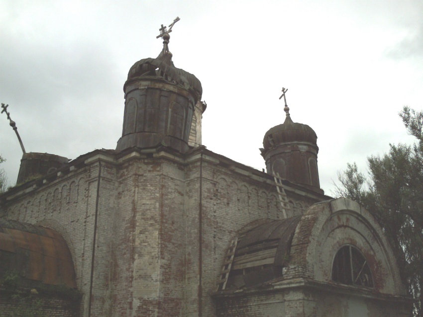 Храмовый комплекс Георгиевского погоста, Новгородка (Спировский район, Тверская область). фасады, Купола Георгиевской церкви.
