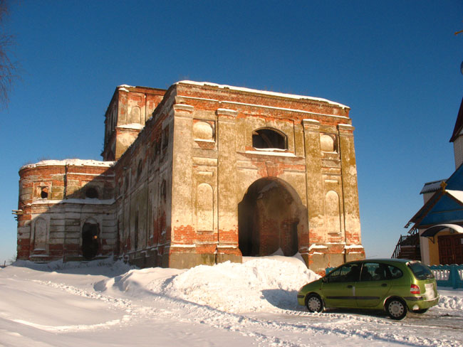 Ленино. Церковь Николая Чудотворца (старая). фасады
