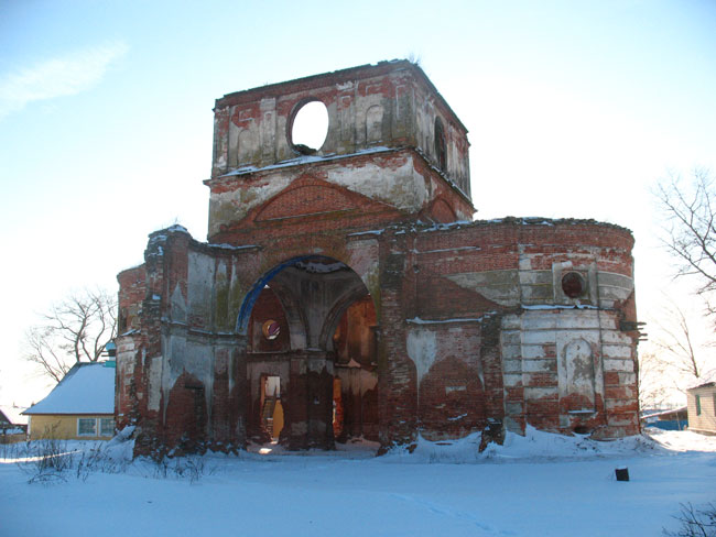 Ленино. Церковь Николая Чудотворца (старая). фасады