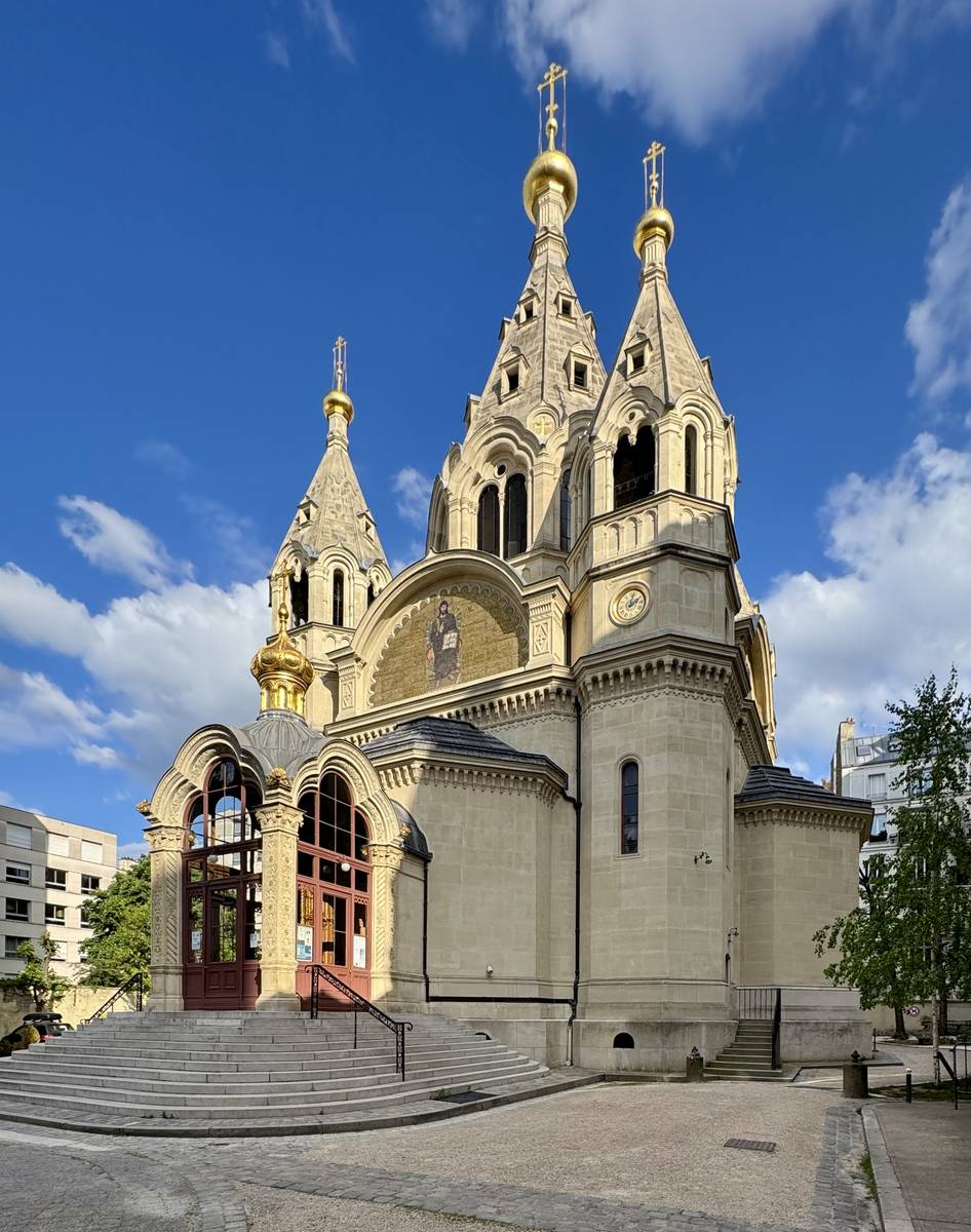 Вид с запада, фасады. Кафедральный собор Александра Невского, Париж (Франция, Прочие страны)