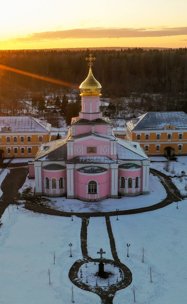 фасады. Троице-Одигитриевская Зосимова пустынь. Собор Троицы Живоначальной, Зосимова пустынь (Троицкий административный округ (ТАО), г. Москва)