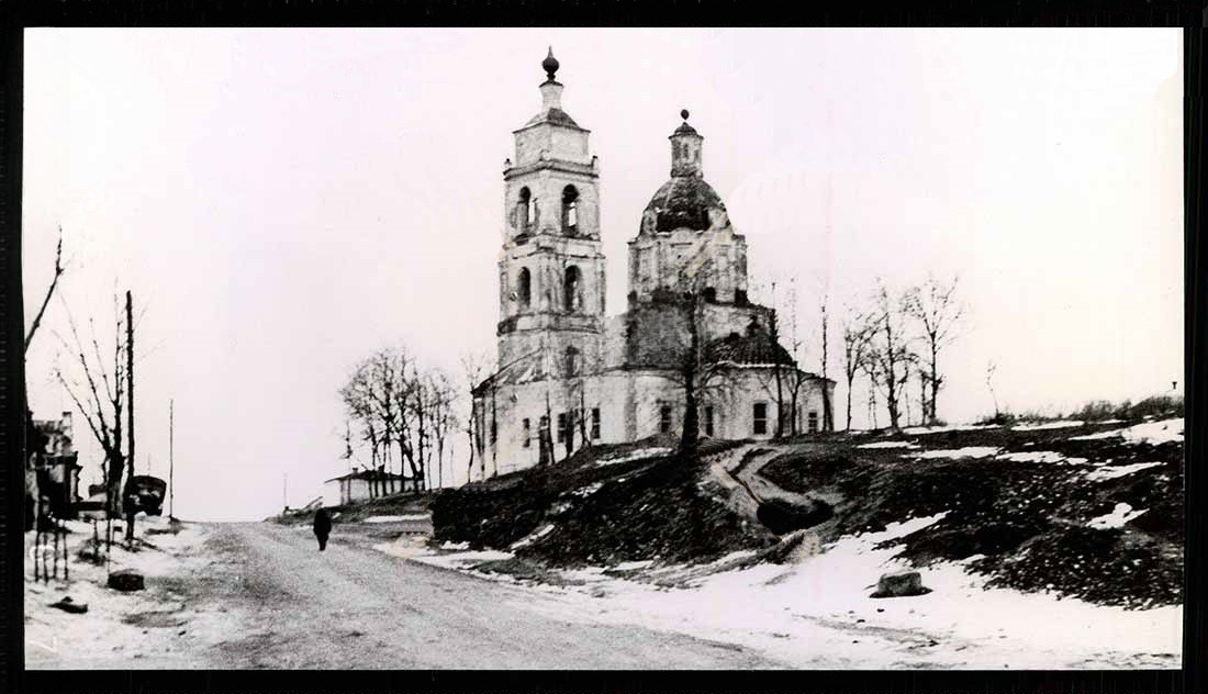 Фото 1941 г. с аукциона e-bay.de, архивная фотография. Церковь Николая Чудотворца, Михайловка (Железногорский район, Курская область)