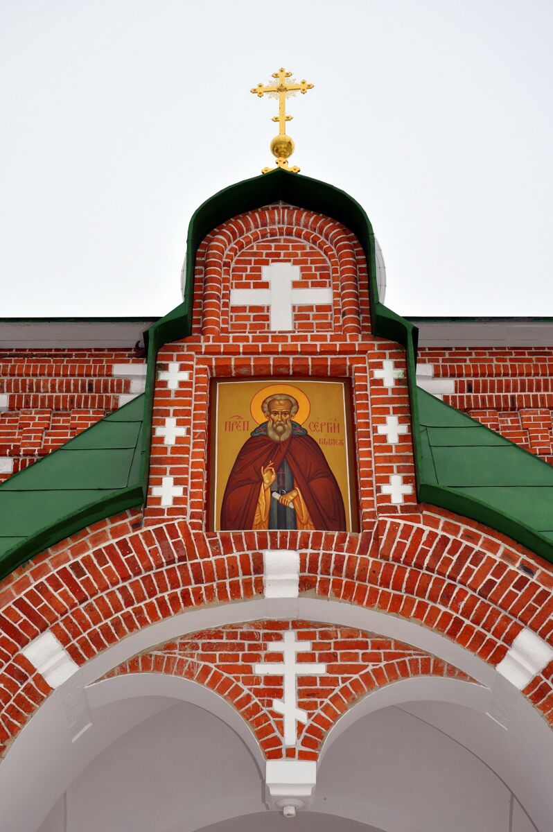 Николо-Пешношский монастырь. Церковь Сергия Радонежского, Луговой (Дмитровский городской округ, Московская область). архитектурные детали