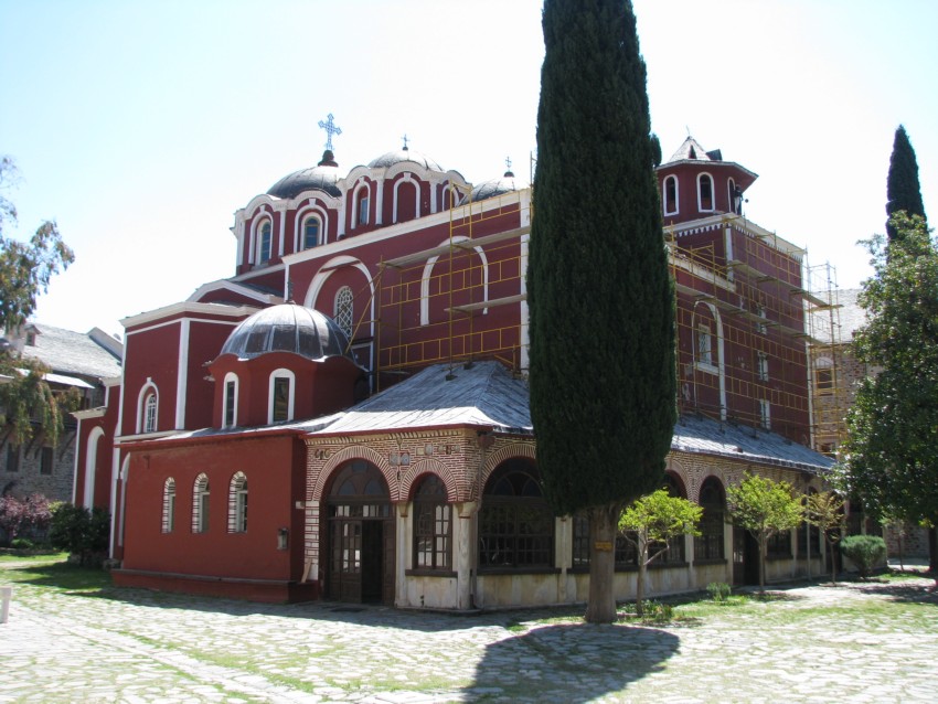 Афон (Ἀθως). Иверский монастырь на горе Афон. фасады