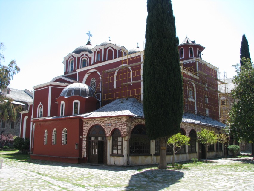 Иверский монастырь на горе Афон, Афон (Ἀθως) (Айон-Орос (Άγιον Όρος), Греция). фасады
