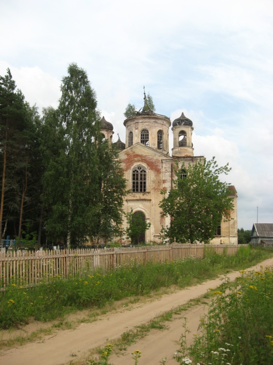 Церковь Николая Чудотворца, Николо-Бор, погост (Торжокский район и г. Торжок, Тверская область). общий вид в ландшафте