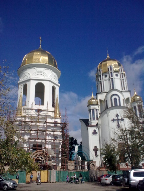 Киев. Церковь Ольги равноапостольной. общий вид в ландшафте