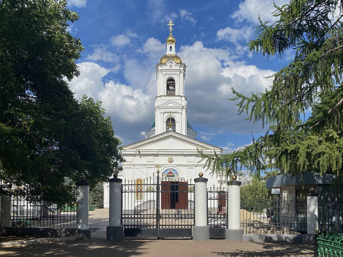 Вид с запада, фасады. Кафедральный собор Николая Чудотворца в Форштадте, Оренбург (Оренбург, город, Оренбургская область)