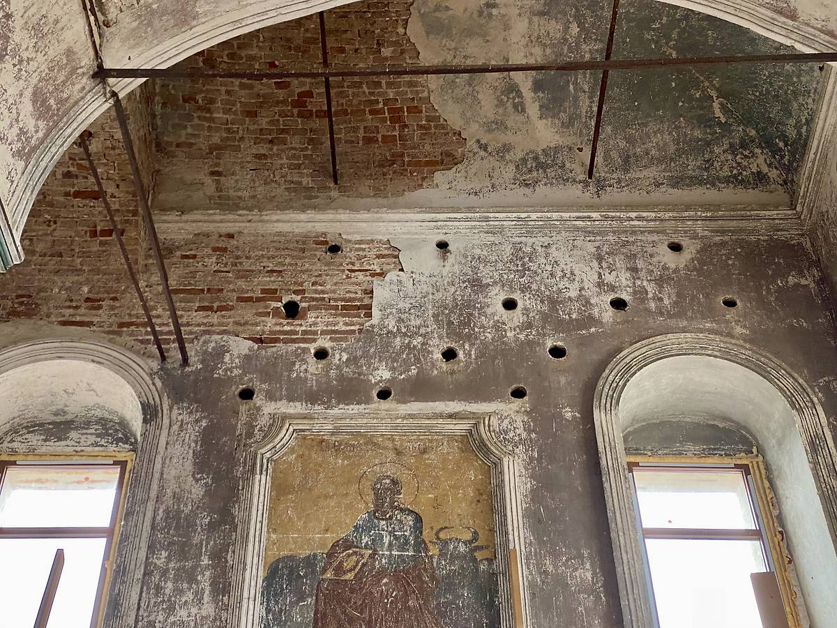 Голосники в верхнем храме, интерьер и убранство. Краснохолмская Ново-Соловецкая Марчуговская пустынь. Церковь Троицы Живоначальной, Фаустово (Красный холм) (Воскресенский городской округ, Московская область)