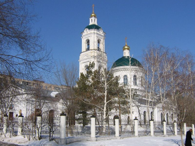 Кафедральный собор Николая Чудотворца в Форштадте, Оренбург (Оренбург, город, Оренбургская область). общий вид в ландшафте