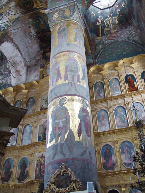 Успенский Иосифо-Волоцкий монастырь. Собор Успения Пресвятой Богородицы, Теряево (Волоколамский городской округ, Московская область). интерьер и убранство