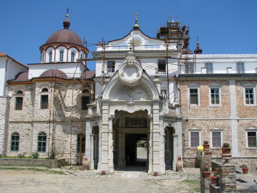 Андреевский скит, Афон (Ἀθως) (Айон-Орос (Άγιον Όρος), Греция). фасады, Андреевский скит