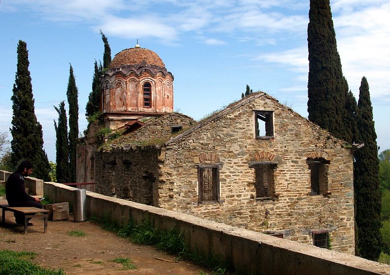 Андреевский скит, Афон (Ἀθως) (Айон-Орос (Άγιον Όρος), Греция). фасады