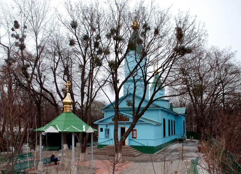 Киев. Церковь Макария, Митрополита Киевского. общий вид в ландшафте