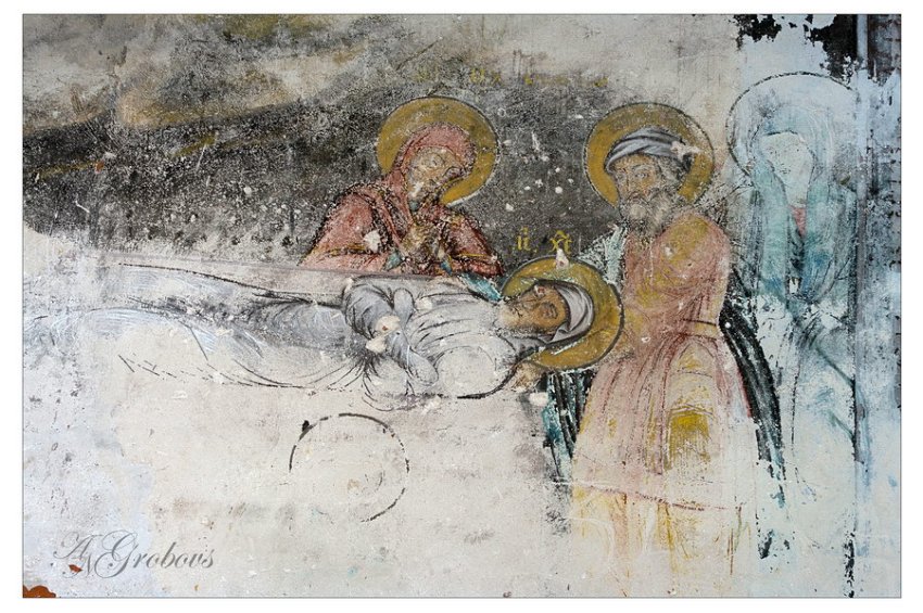 Церковь Рождества Христова, Высоко (Ярославский район, Ярославская область). интерьер и убранство, фрагмент росписи стен храма
