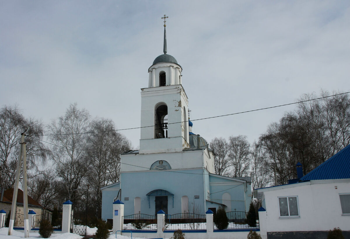 Церковь Покрова Пресвятой Богородицы, Покровское (Тербунский район, Липецкая область). фасады, Общий вид со стороны колокольни