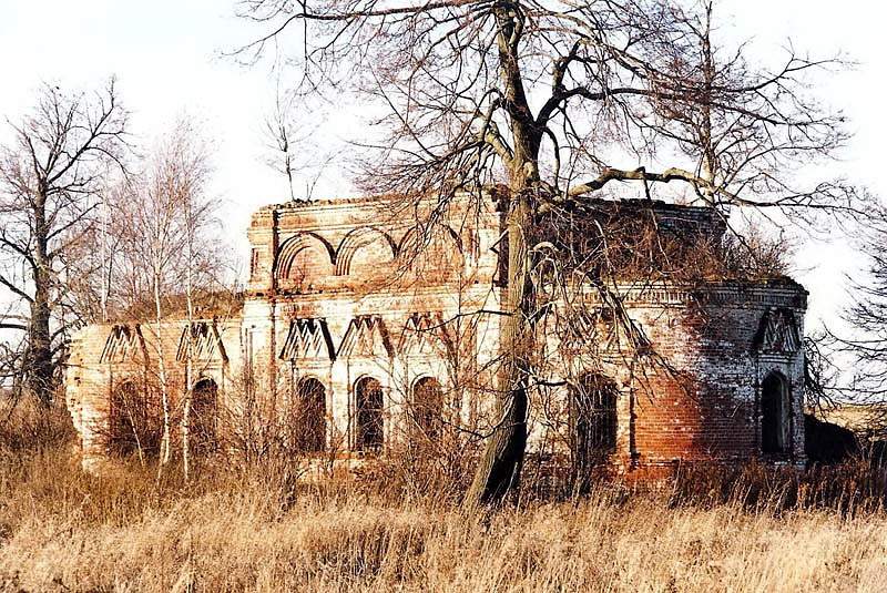 Церковь Николая Чудотворца, Глотово, урочище (Юрьев-Польский район, Владимирская область). фасады, Вид с юго-востока.
