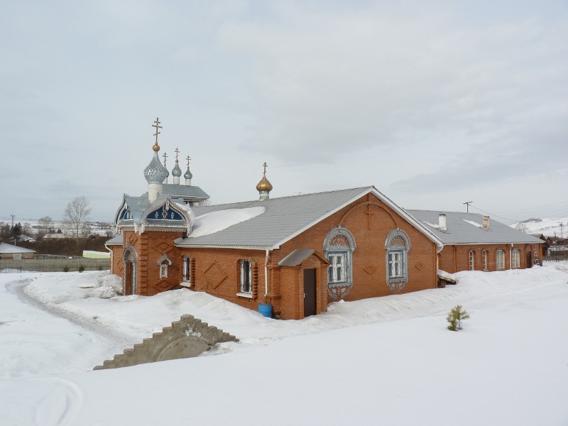 Зыково. Церковь Михаила Архангела. общий вид в ландшафте