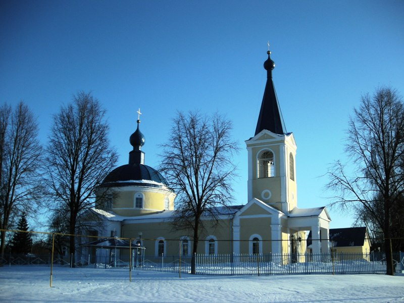 Церковь Вознесения Господня, Радьковка (Прохоровский район, Белгородская область). общий вид в ландшафте