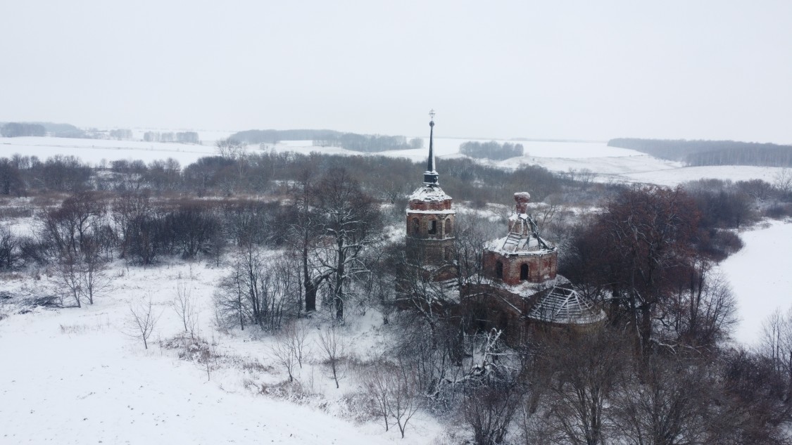Церковь Екатерины, Алферьево, урочище (Шатковский район, Нижегородская область). общий вид в ландшафте