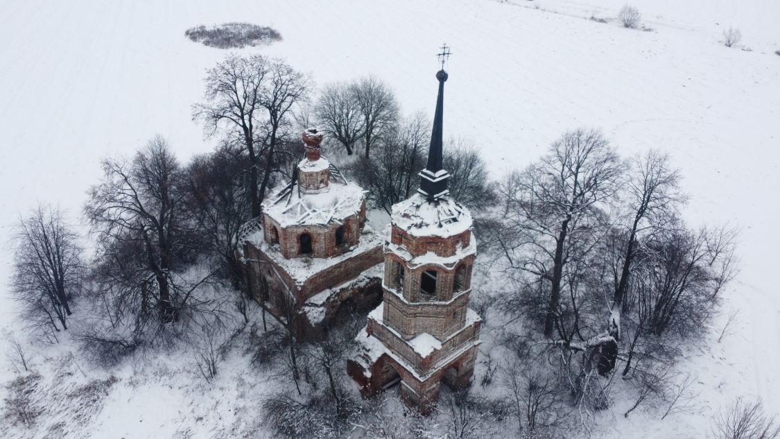 Церковь Екатерины, Алферьево, урочище (Шатковский район, Нижегородская область). общий вид в ландшафте