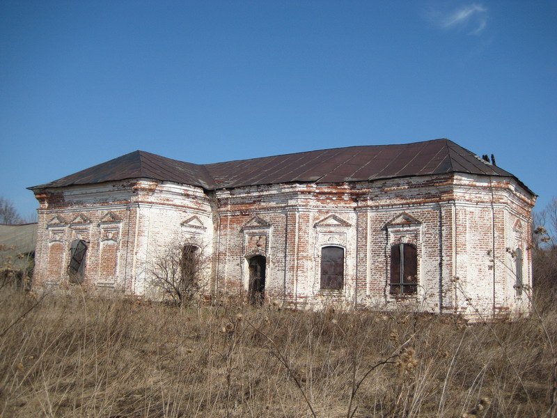 Церковь Казанской иконы Божией Матери, Паново (Шатковский район, Нижегородская область). общий вид в ландшафте, Вид с юга