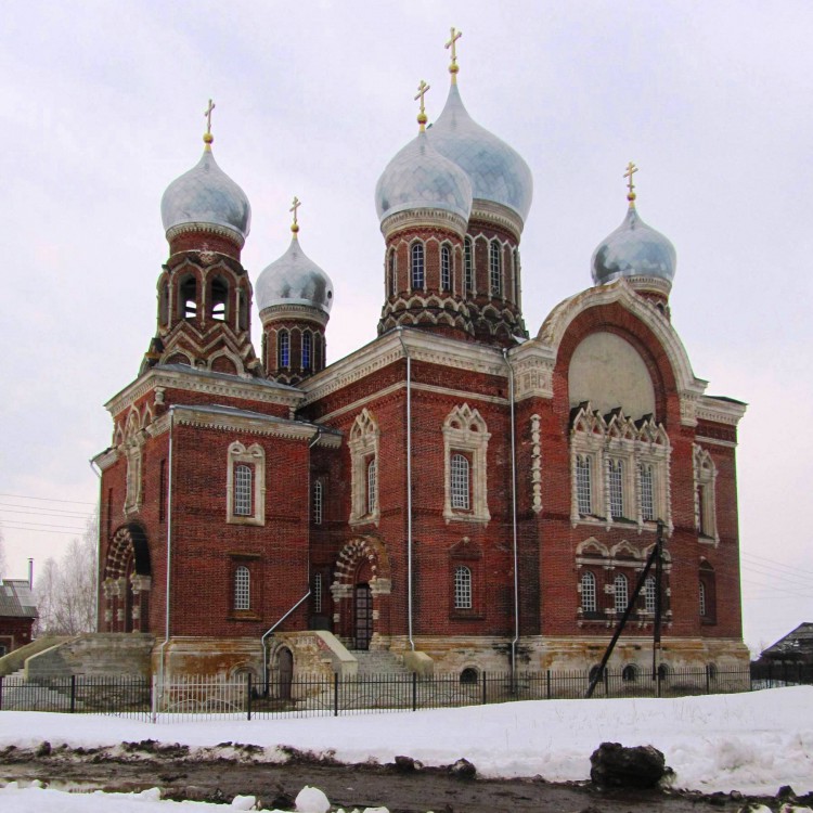 Котелино. Церковь Николая Чудотворца. фасады, вид с юго-запада