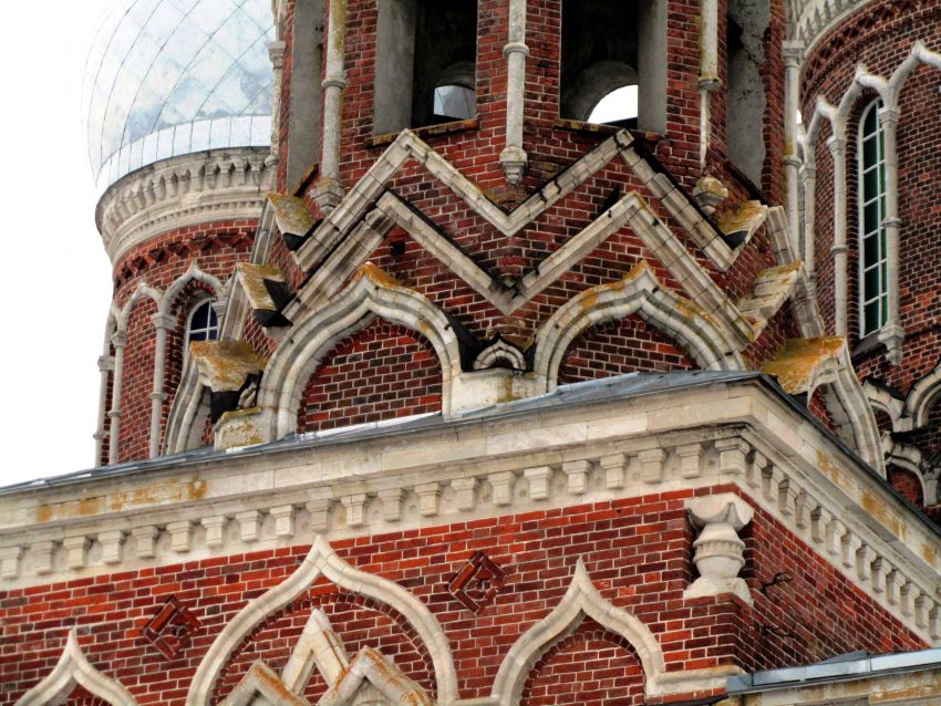 Церковь Николая Чудотворца, Котелино (Кадомский район, Рязанская область). архитектурные детали, белокаменный декор колокольни