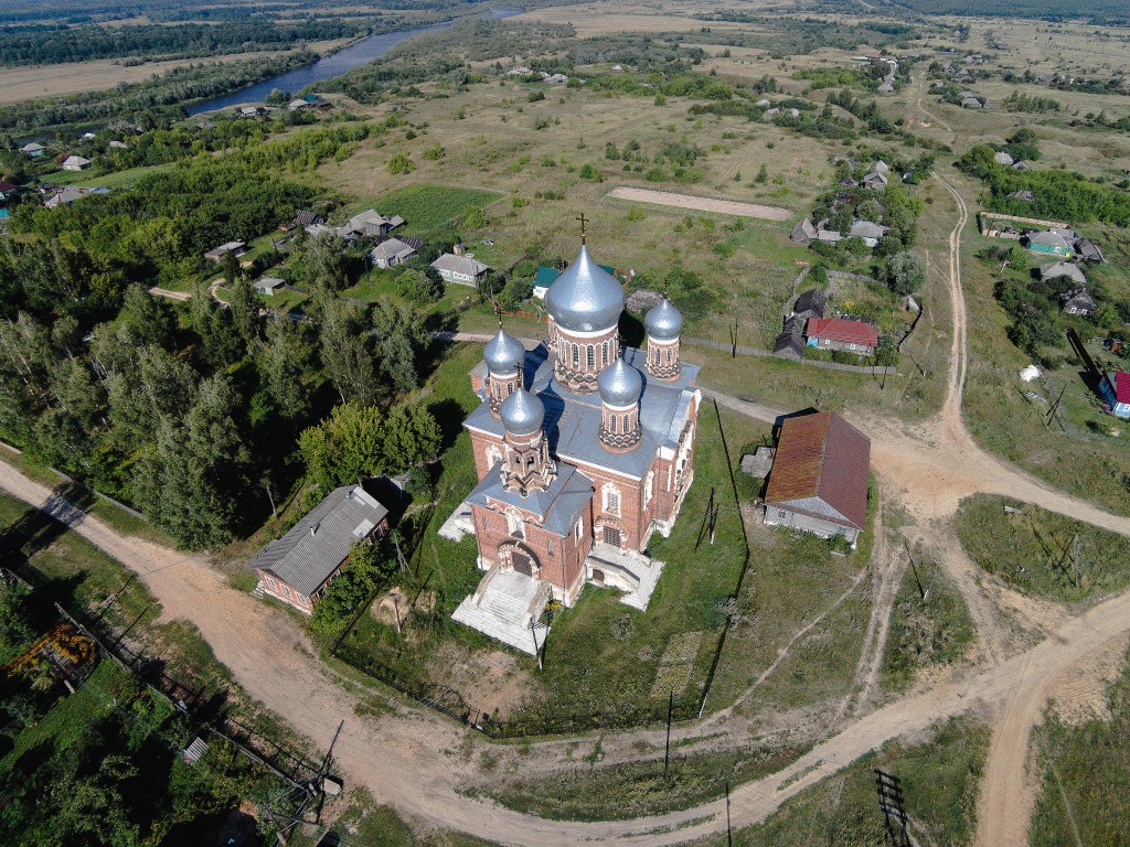 Церковь Николая Чудотворца, Котелино (Кадомский район, Рязанская область). общий вид в ландшафте