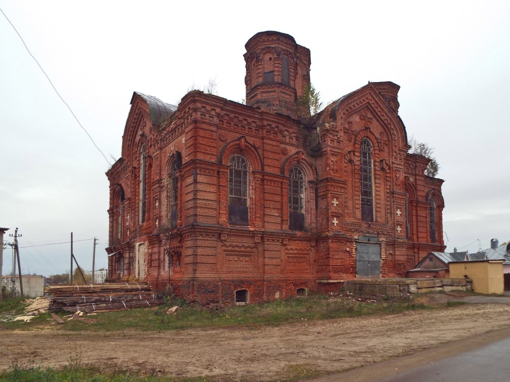 Лежнево. Никольский женский монастырь. Церковь Спаса Нерукотворного Образа. фасады